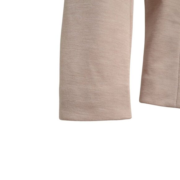 H&M Light Salmon Pink Knit One Button Relaxed Fit Modern Blazer Office Lined - Picture 3 of 12